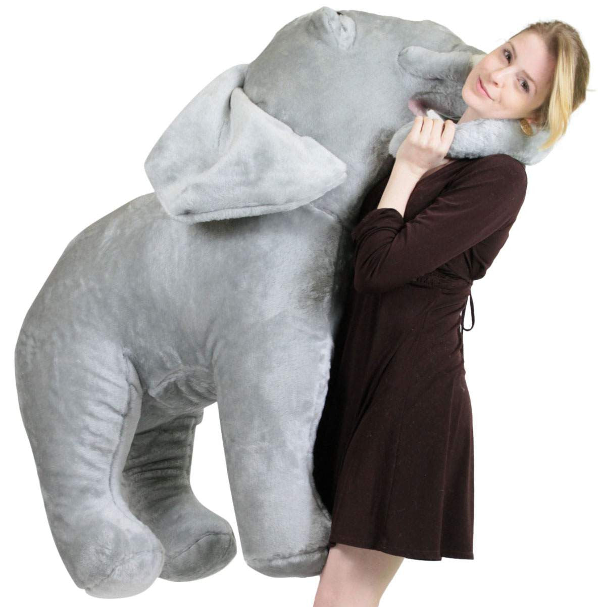 American Made Giant Stuffed Elephant 48 Inch Soft Big Plush Realistic