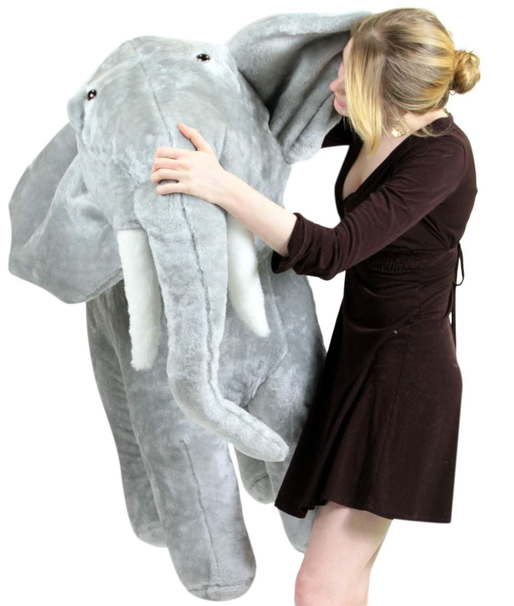 American Made Giant Stuffed Elephant 48 Inch Soft Big Plush Realistic